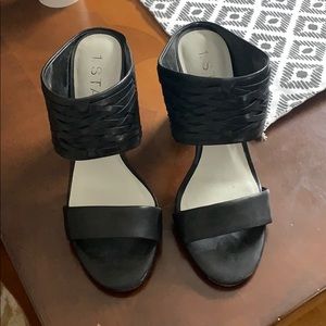 Slip on heeled sandals